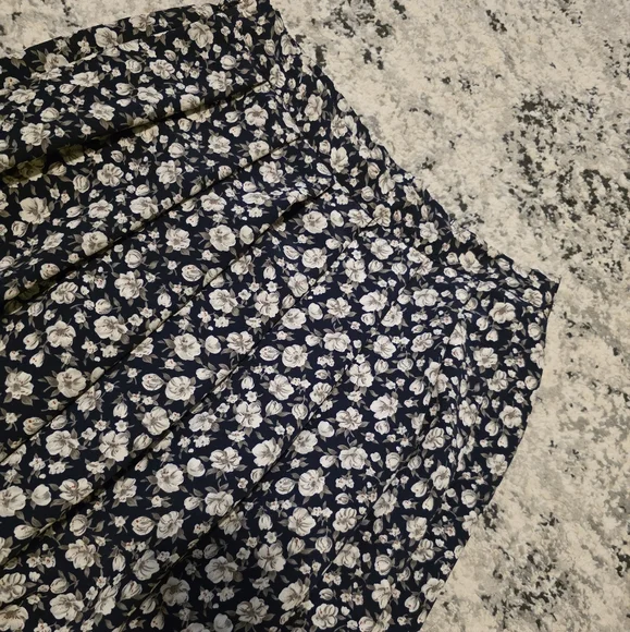 Vintage Worthington Pleated Maxi Skirt Floral Womens 14 Cottage Core Festival - Picture 2 of 5